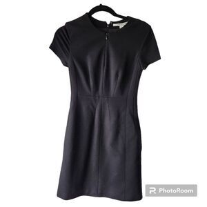 Diane Von Furstenberg Black Pencil Mini Dress Size 8